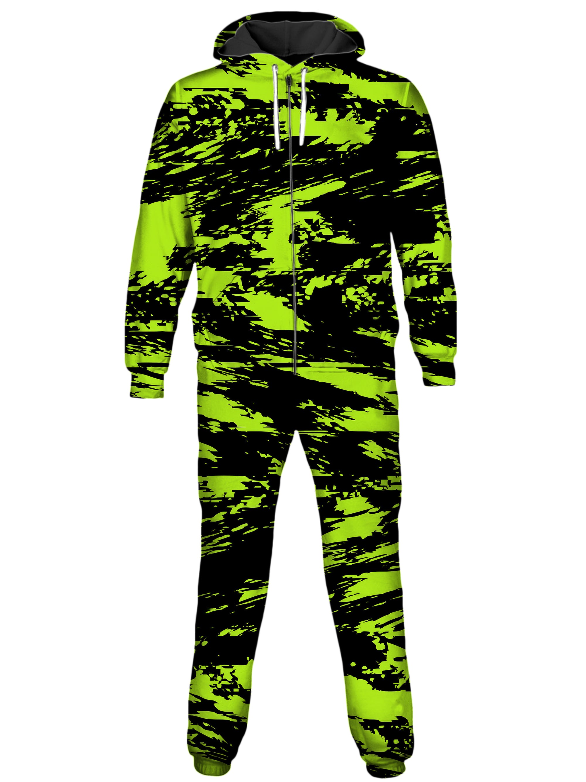Black Lime Bolt Glitch Onesie