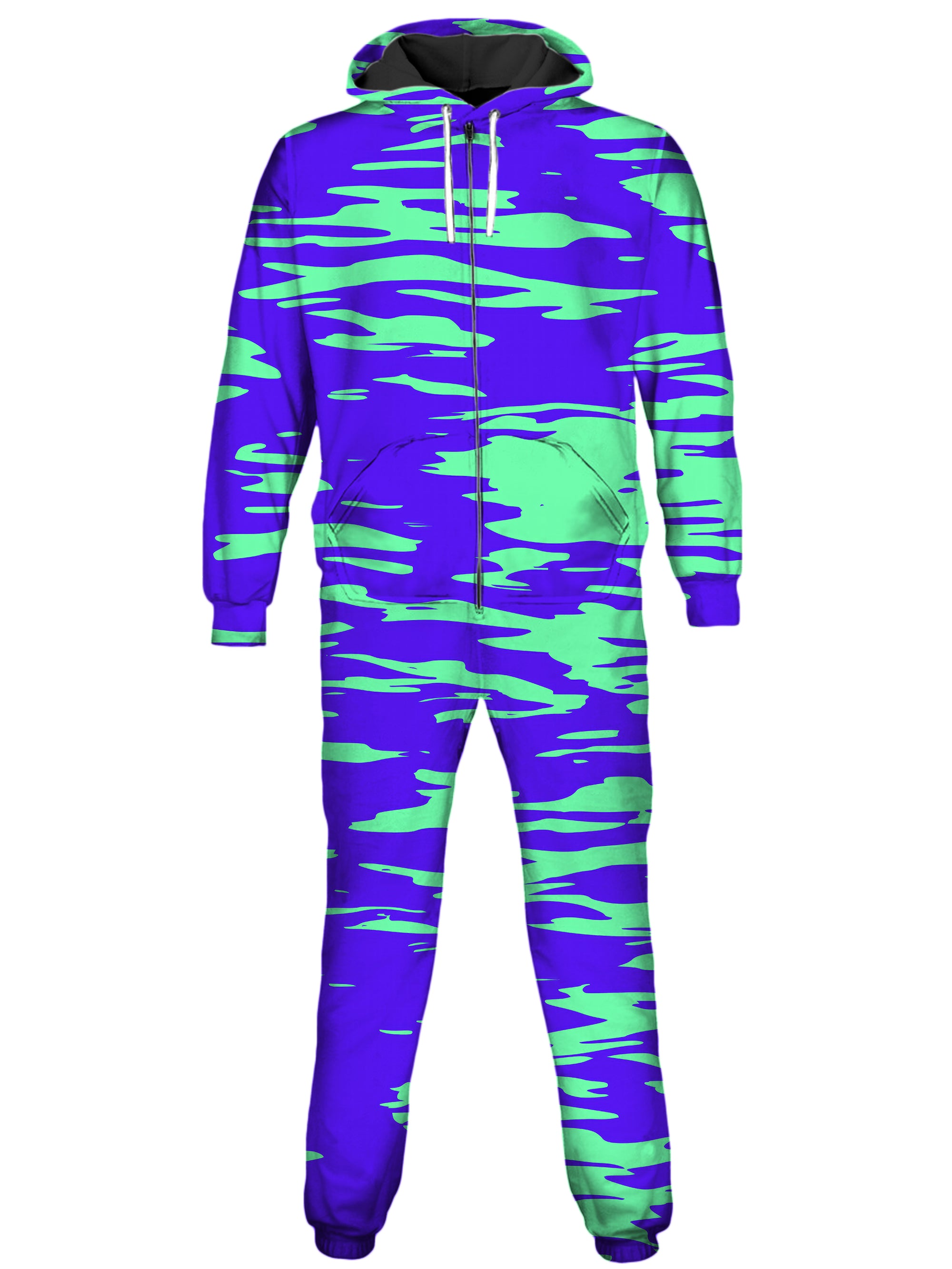 Purple Mint Rave Zebra Stripe Onesie