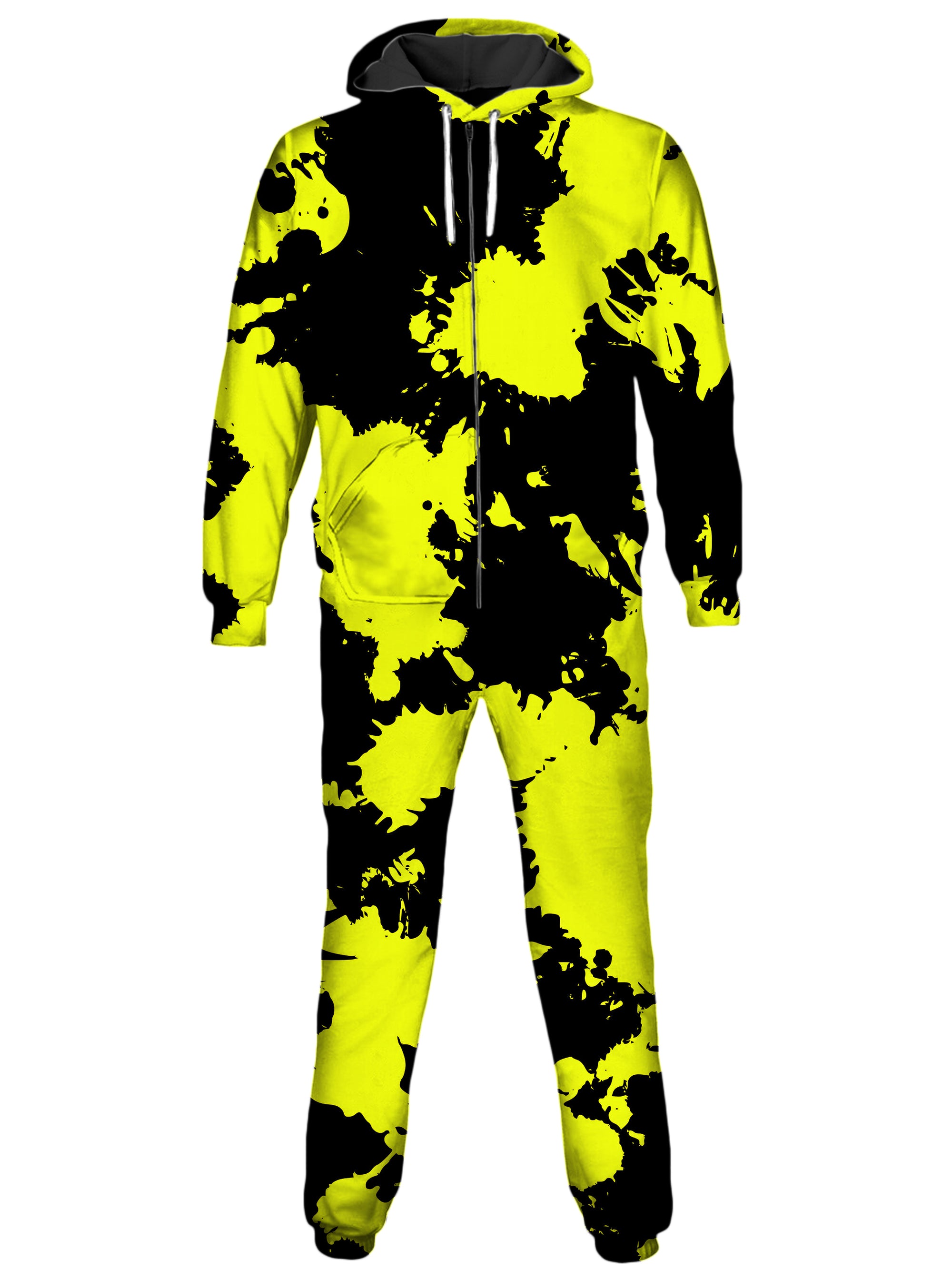 Yellow and Black Paint Splatter Onesie