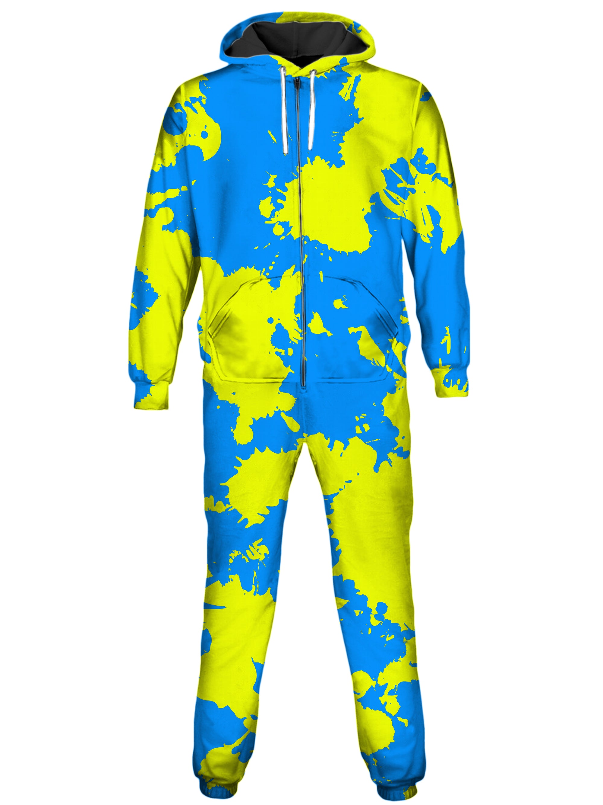 Yellow and Blue Paint Splatter Onesie