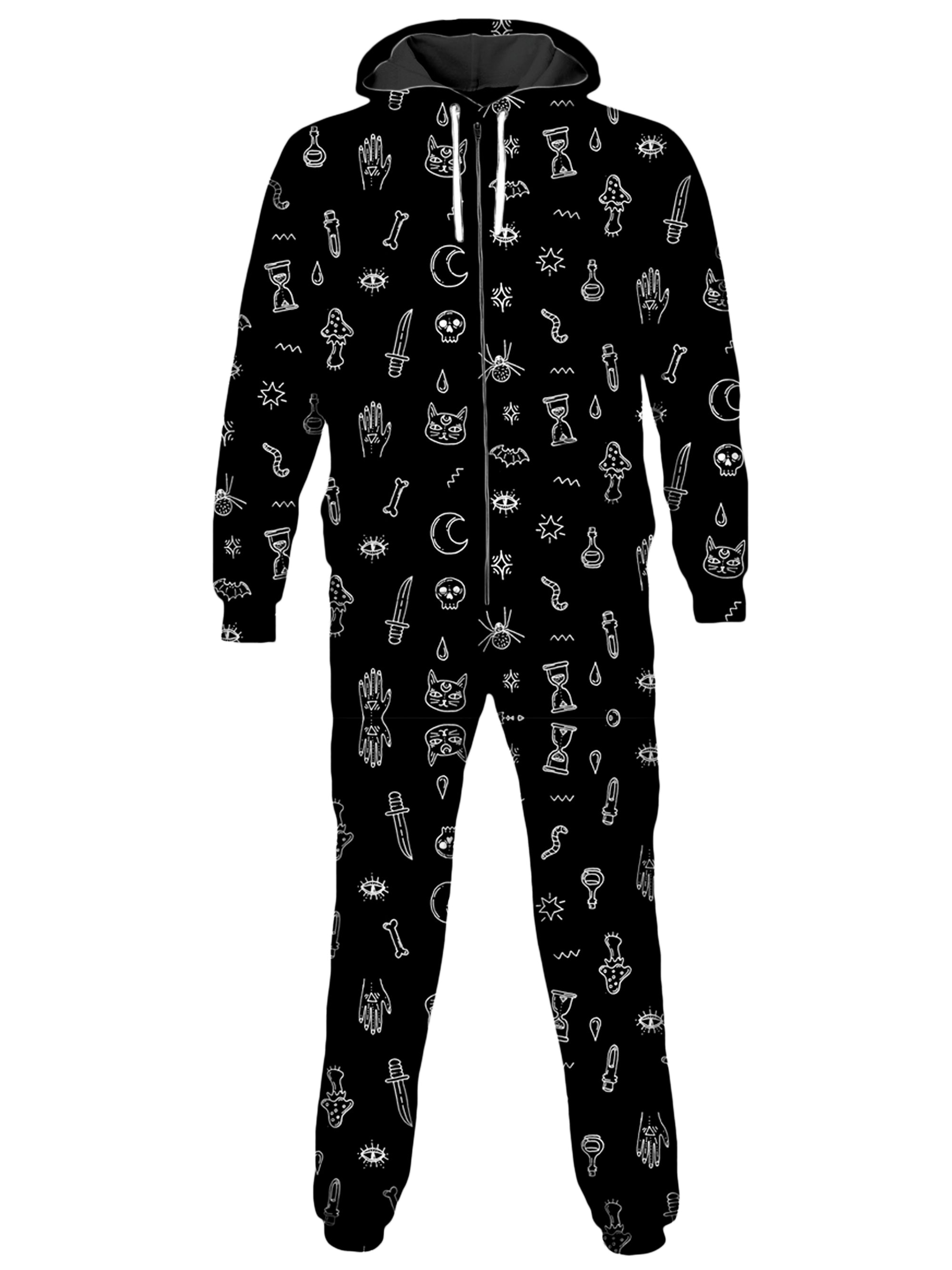 Halloween Pattern Black Onesie