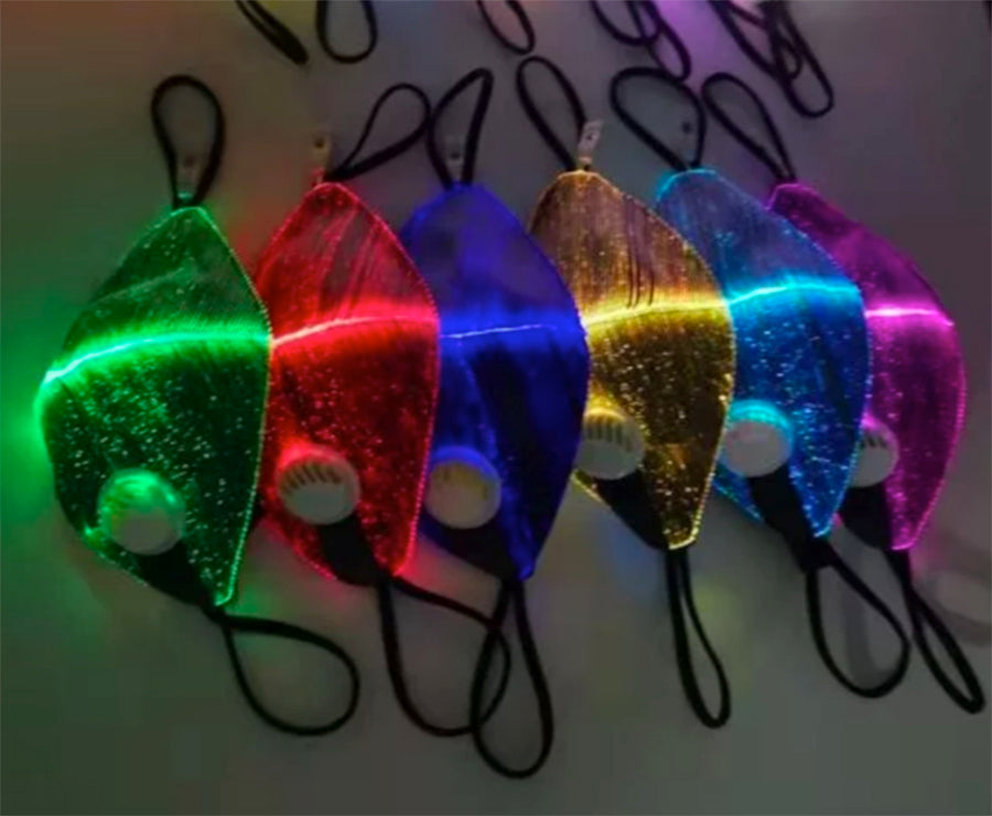LED Fiber Optic Luminous Mask (7 Light Modes)