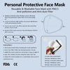 Pastel Face Mask With (4) PM 2.5 Carbon Inserts