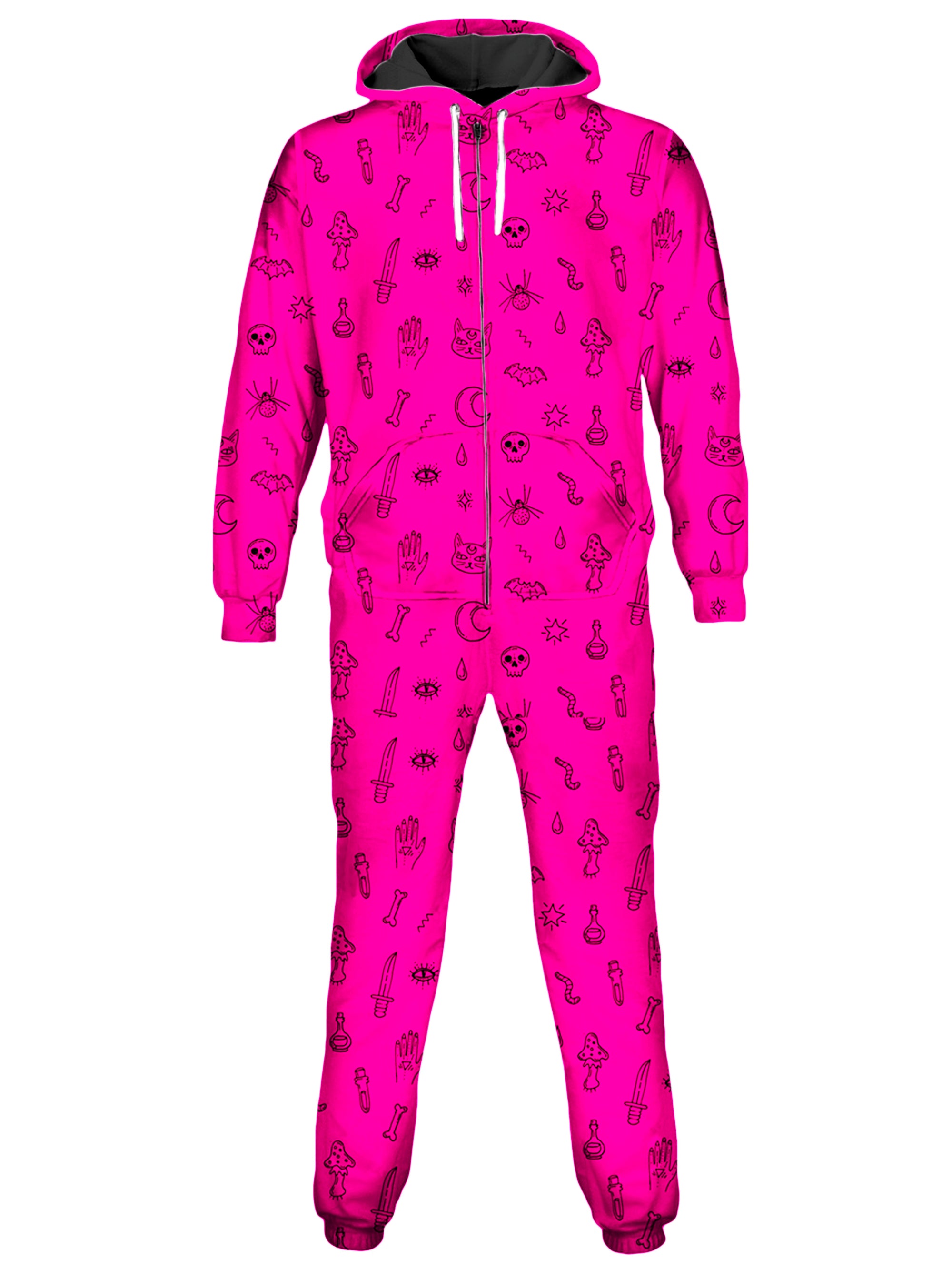 Halloween Pattern Pink Onesie