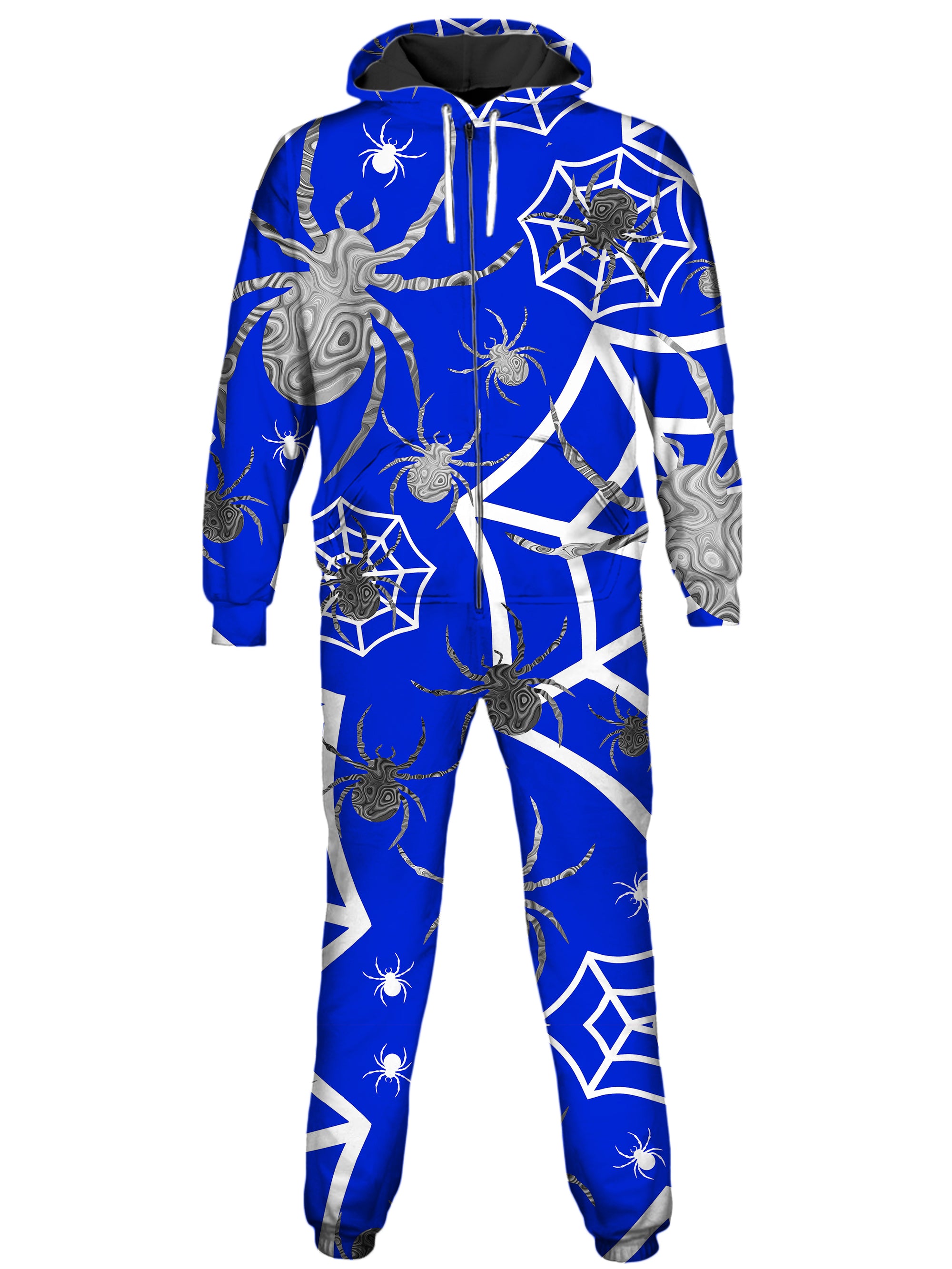 Spider Webs on Blue Onesie