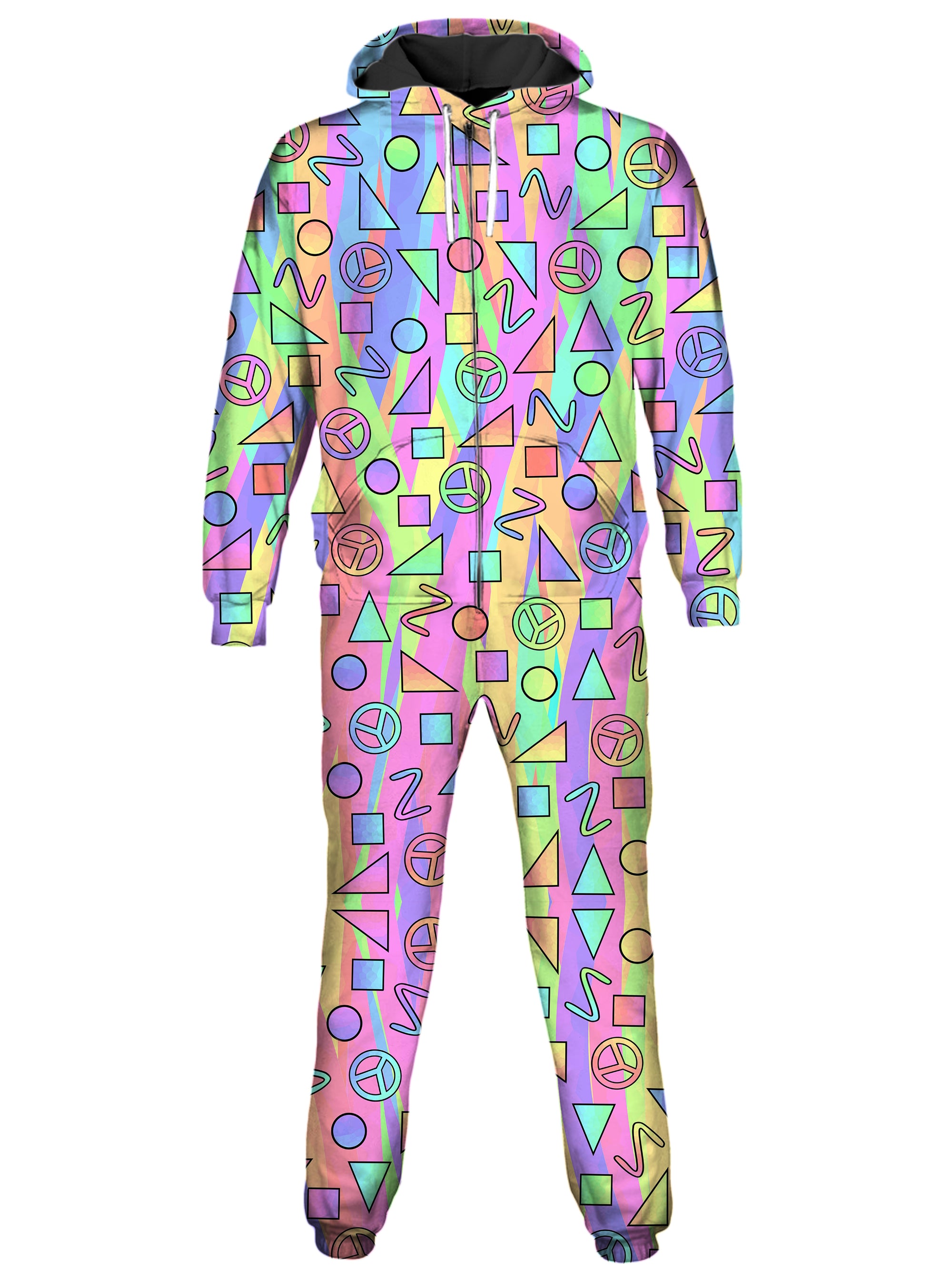 Trippy Retro Peace Signs Onesie