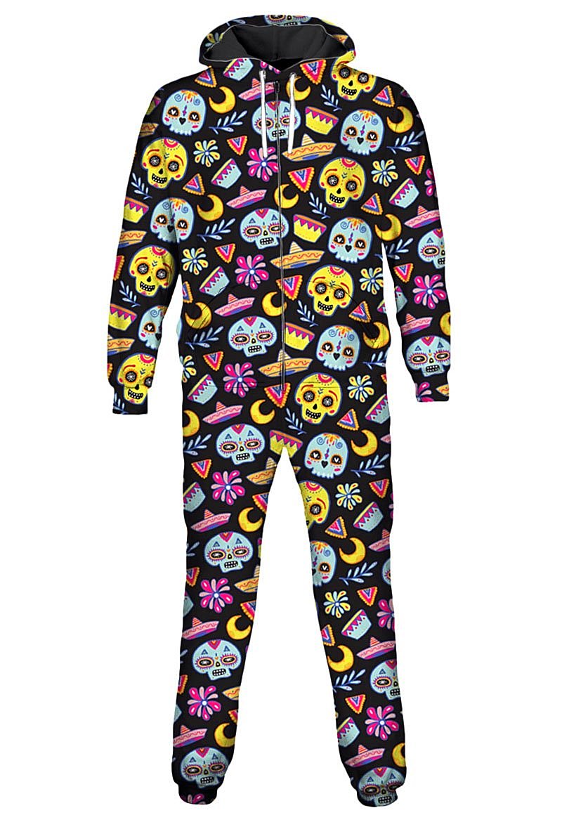 Dias Muertos Black Onesie