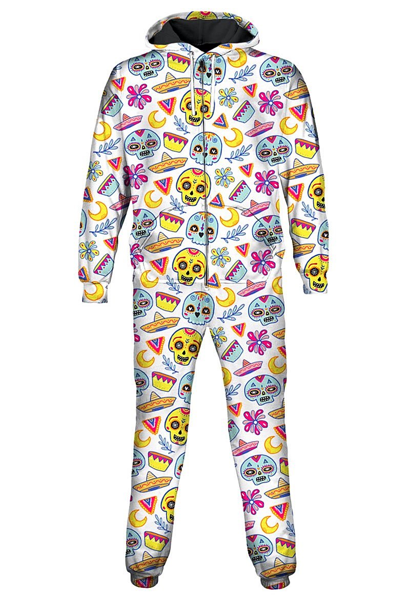 Dias Muertos White Onesie